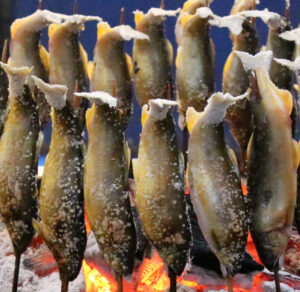 超人気！鮎の塩焼き